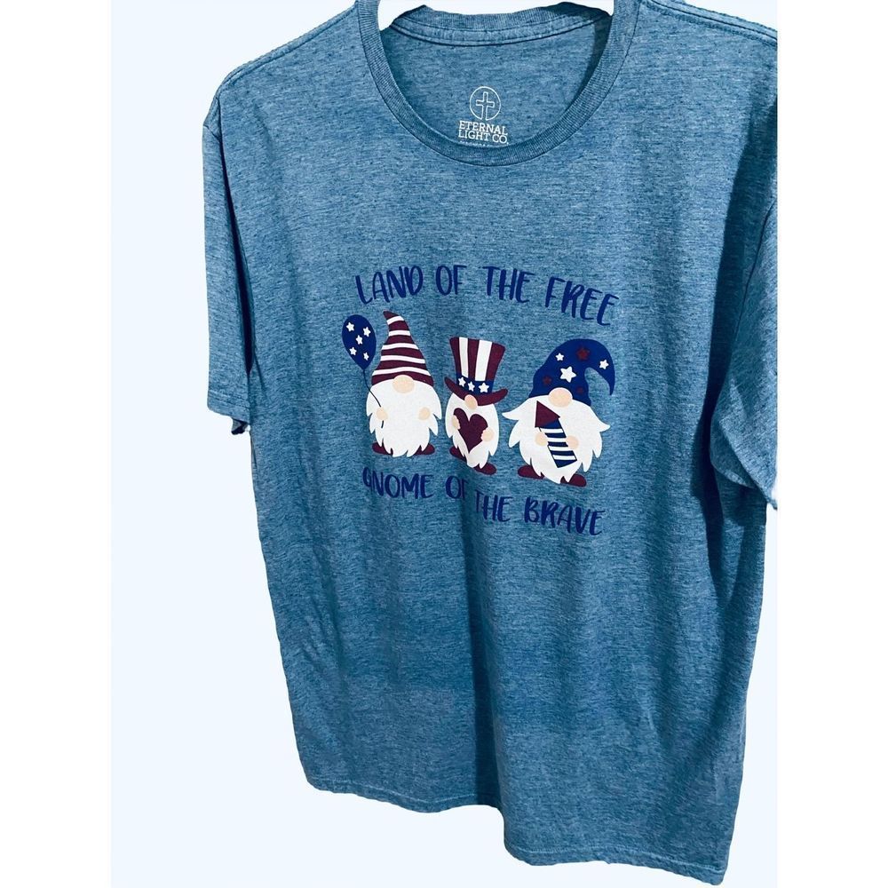 Eternal Light Company Gnome T Shirt Land of The Free Gnome of The Brave …